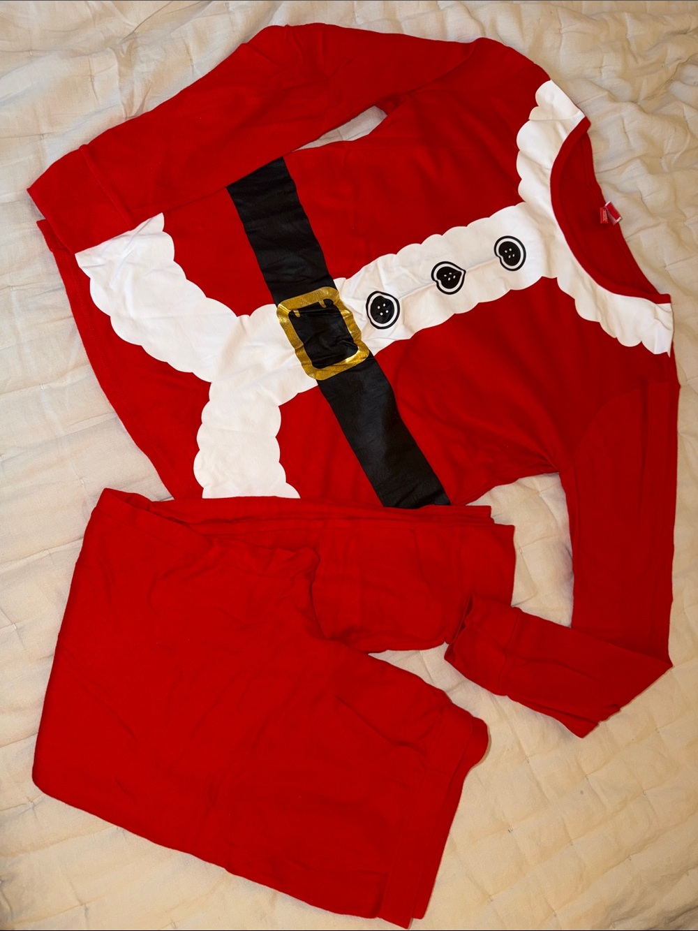 Target Red Santa Belt Print Women's Pajama Set